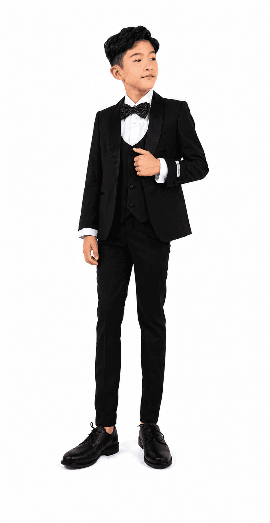 Stacy Adams Boys Tuxedo in Black