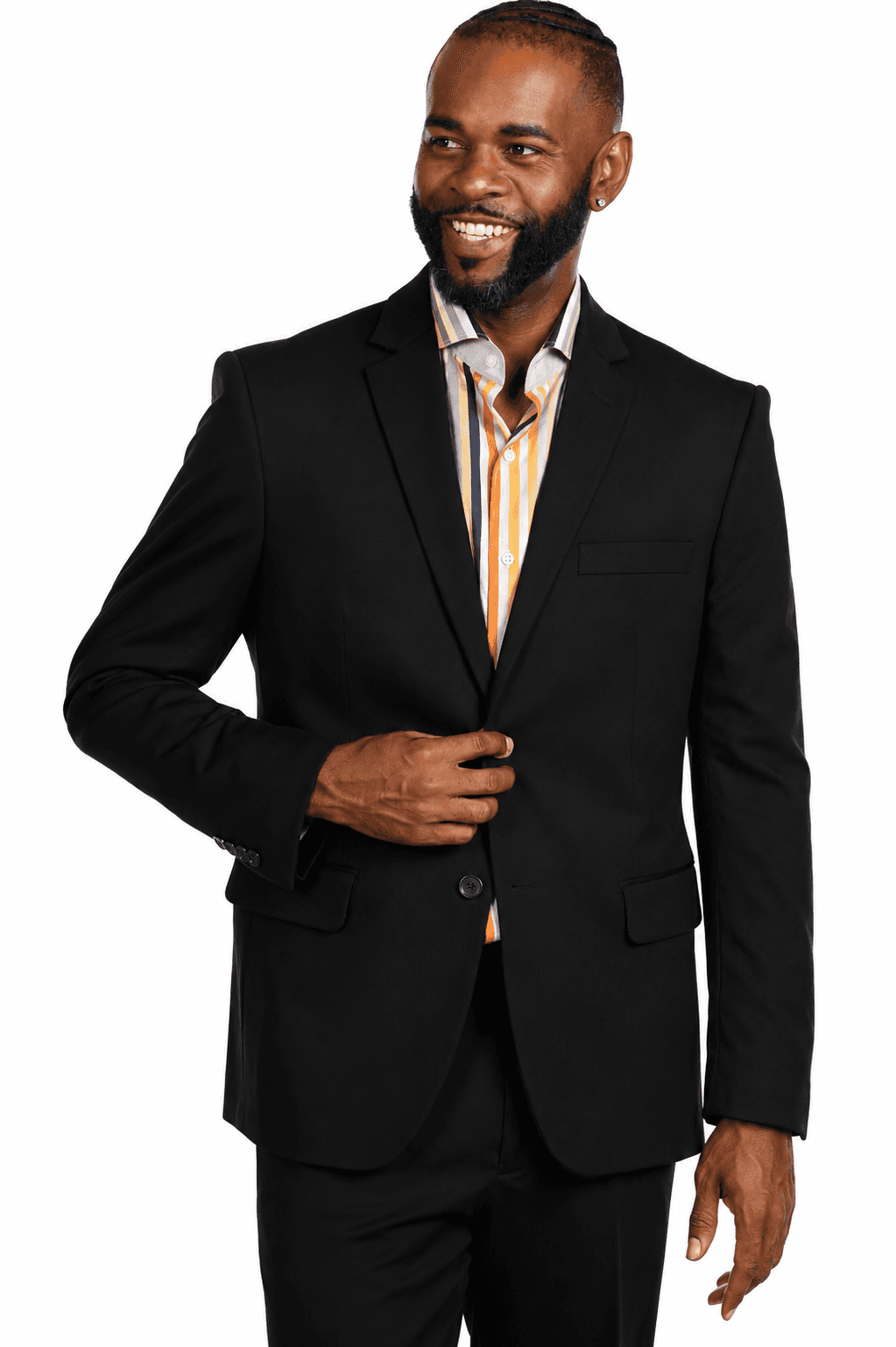 Vitali STO1 2PC Stretch Regular Fit in Black